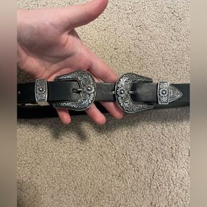 Western Double Buckle Belt